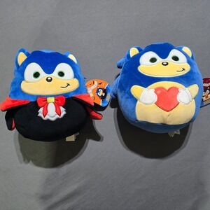new Squishmallows Sonic the Hedgehog Plush Bundle Blue Vampire & Heart sega soft